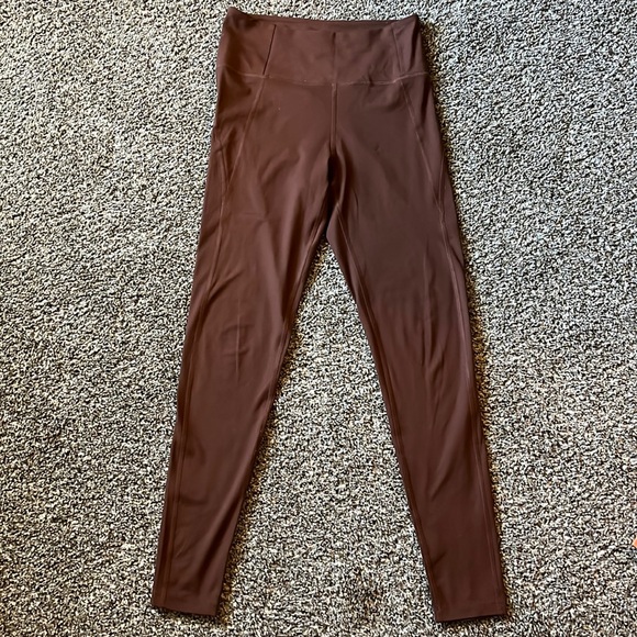 Girlfriend Collective high rise compressive leggings in color earth - Picture 4 of 8